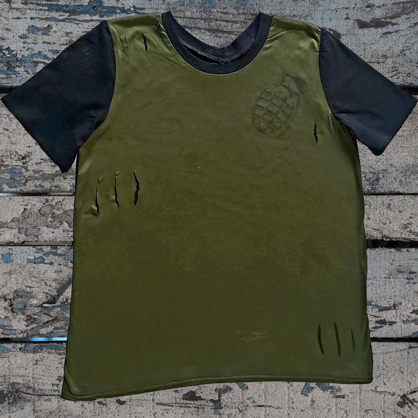 Boys Distressed Grenade Tee